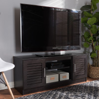Baxton Studio MH8070-Wenge-TV Gianna Modern and Contemporary Wenge Brown Finished TV Stand
